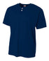 A4 Youth 2-Button Mesh Henley (NB4130), Color 'Navy'